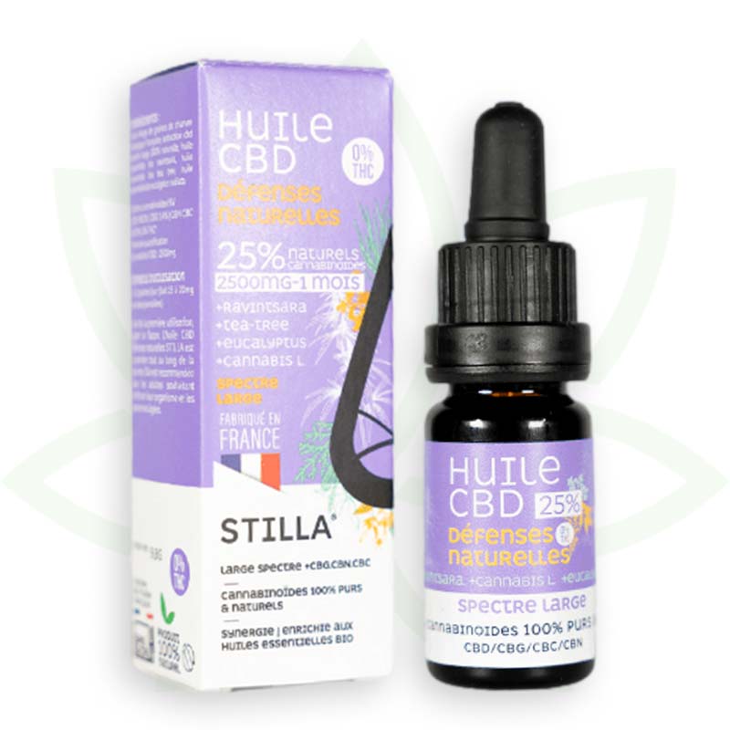 cbd naturliga försvar olja 25 procent 10ml brett spektrum stilla frankrike mafrenchweed 7