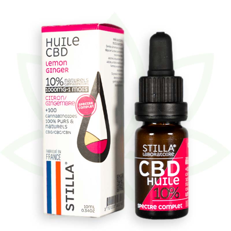 cbd olja citron ingefära 10 procent 10ml fullspektrum stilla france mafrenchweed 1