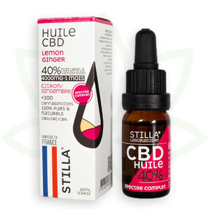 cbd olja citron ingefära 40 procent 10ml fullt spektrum stilla frankrike mafrenchweed 10