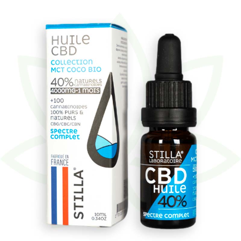 cbd olja mct kokosnöt 40 procent 10ml fullt spektrum stilla frankrike mafrenchweed 10